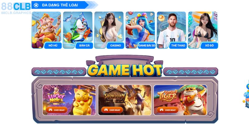 Sảnh game đa dạng